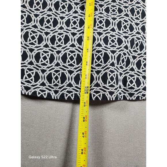 Foxcroft Womens Long Sleeve Button Up Size 18 Fitted Black White Office Career - Picture 7 of 7